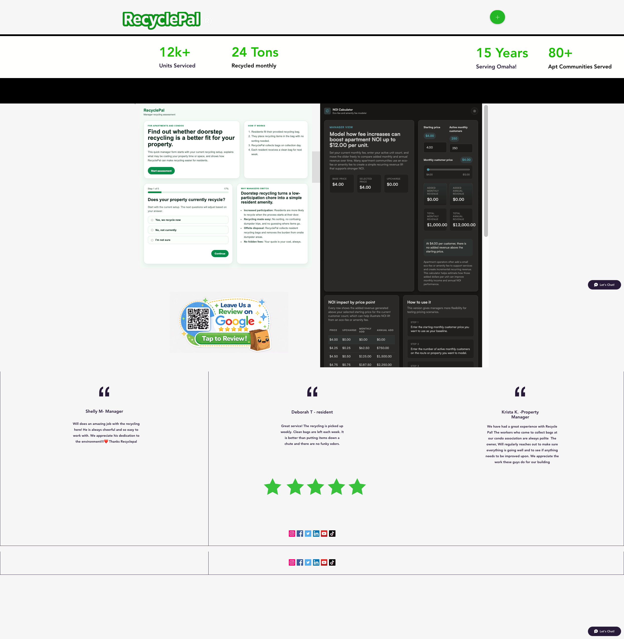 RecyclePal old live website before redesign