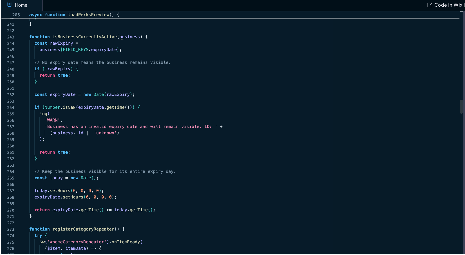 RecyclePal custom Wix Velo expiry logic